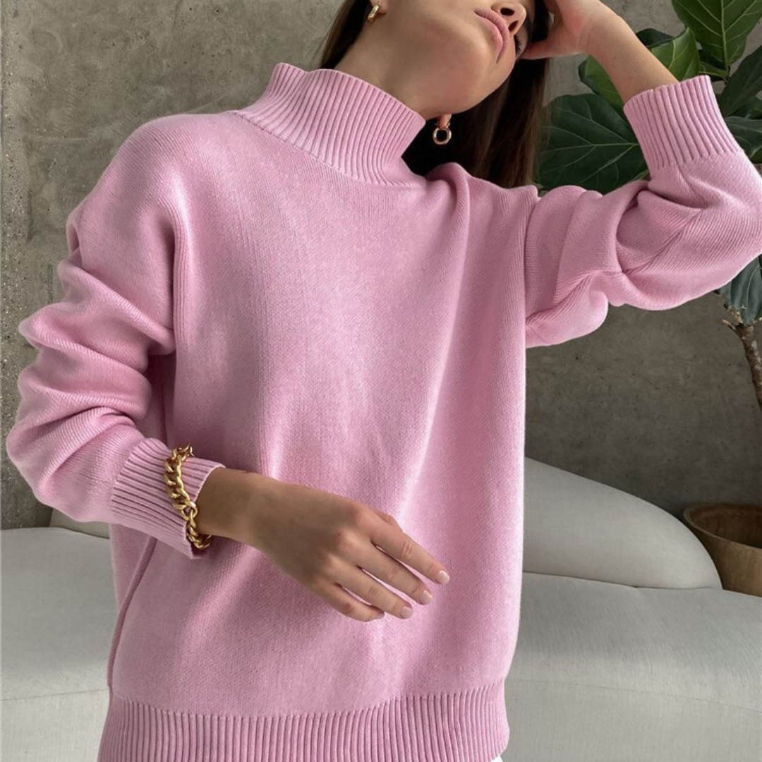 Pullover Gola Alta Barra Punho e Gola 2x1 - Court