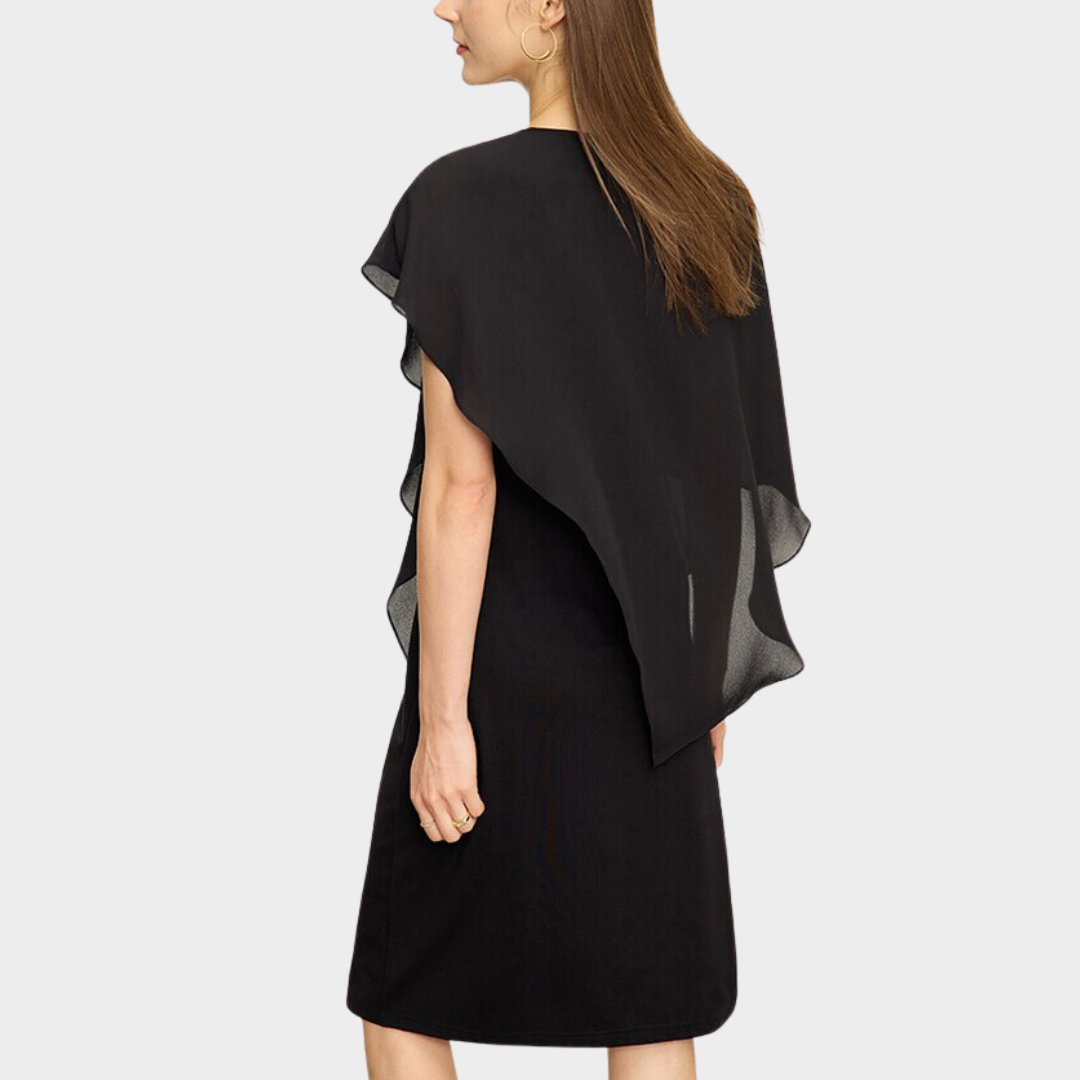 Vestido Midi Chiffon de Gola V Social - Bat