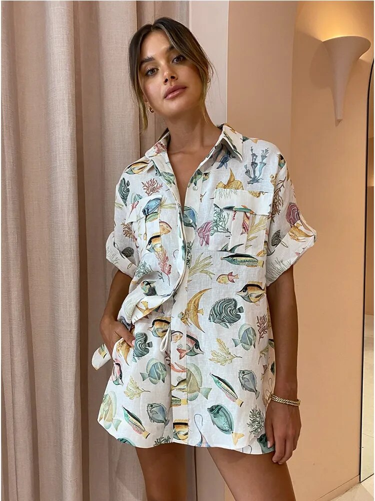 Conjunto Estampado Verão - Fish