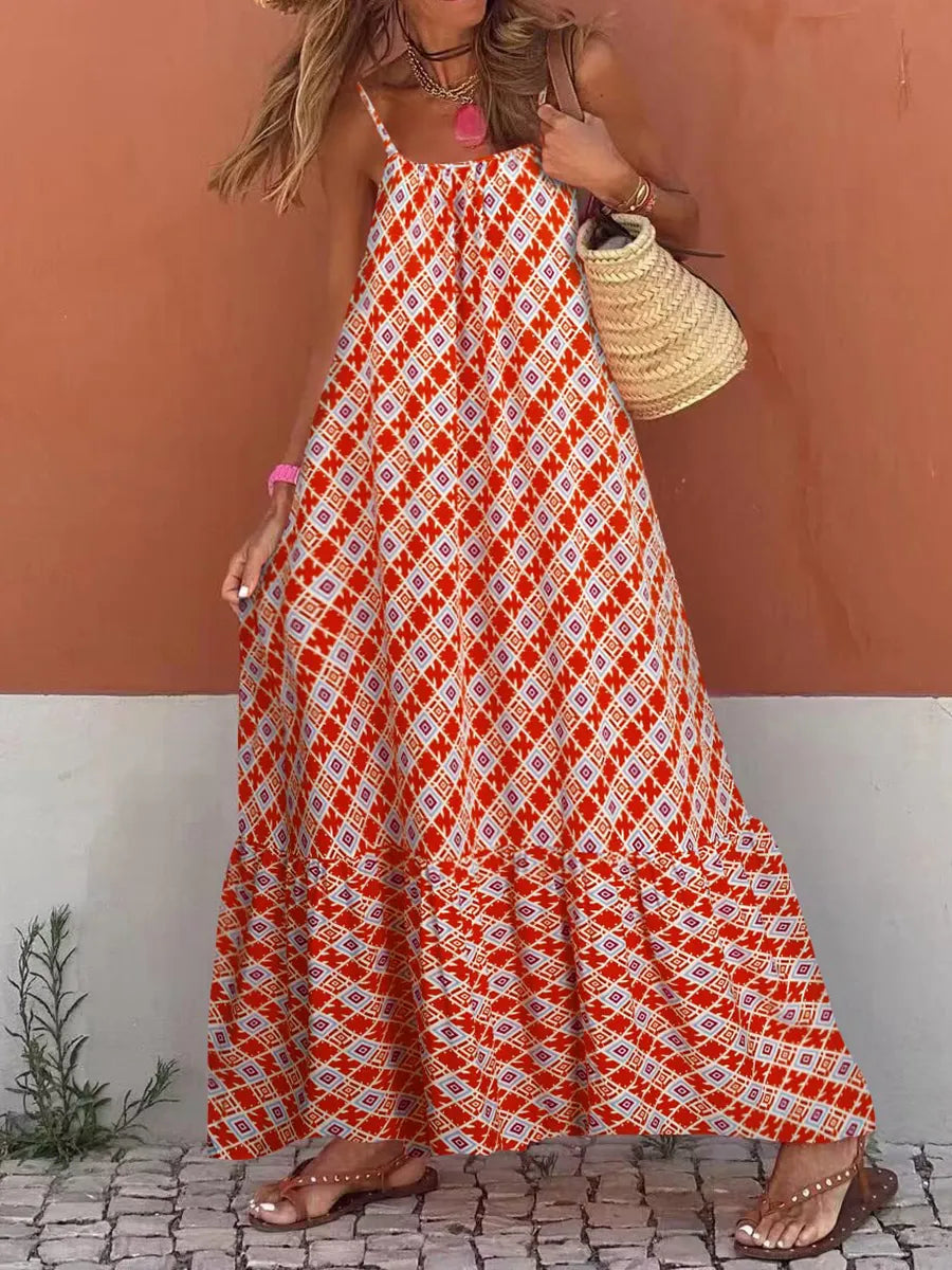 Vestido Estampado Boho com Alça - Sancho