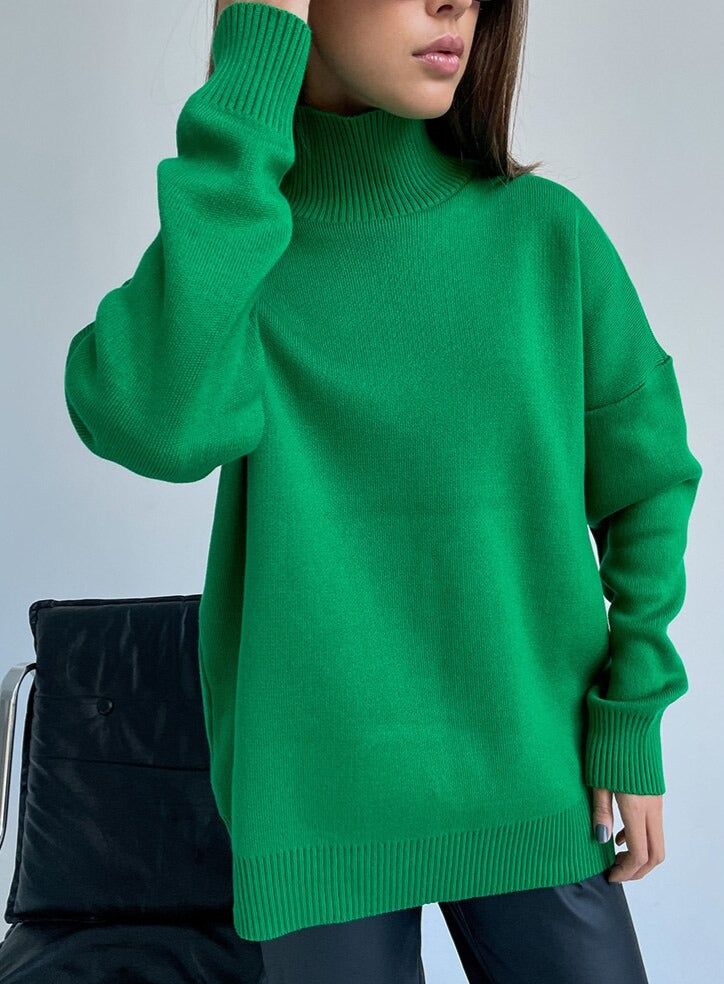Pullover Gola Alta Barra Punho e Gola 2x1 - Court