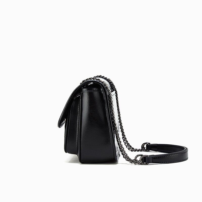 Bolsa Cross Body Look Vintage Dois Compartimentos Correntes Metal - Rock SF