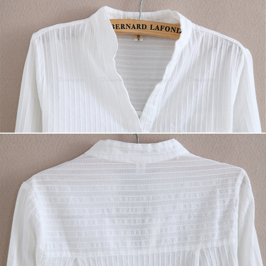 Camisa Feminina Manga longa 100% Alg - Algarve