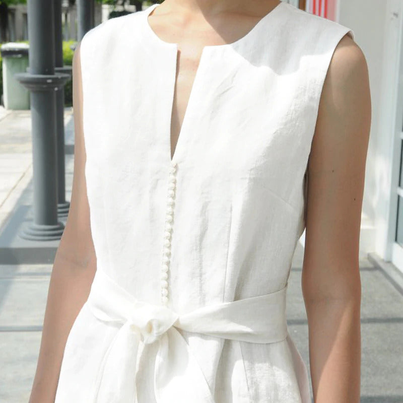 Vestido Minimalista Midi em Algodão - Málaga