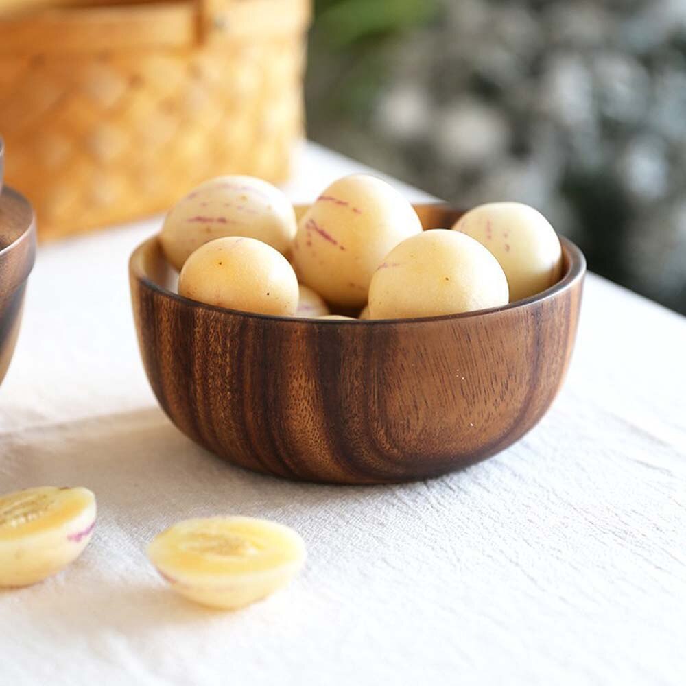 Saladeira / Fruteira / Bolw em Madeira Fundo Plano Japonês - Escandbolw
