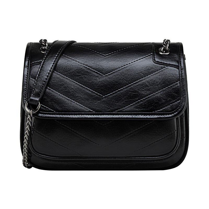 Bolsa Cross Body Look Vintage Dois Compartimentos Correntes Metal - Rock SF