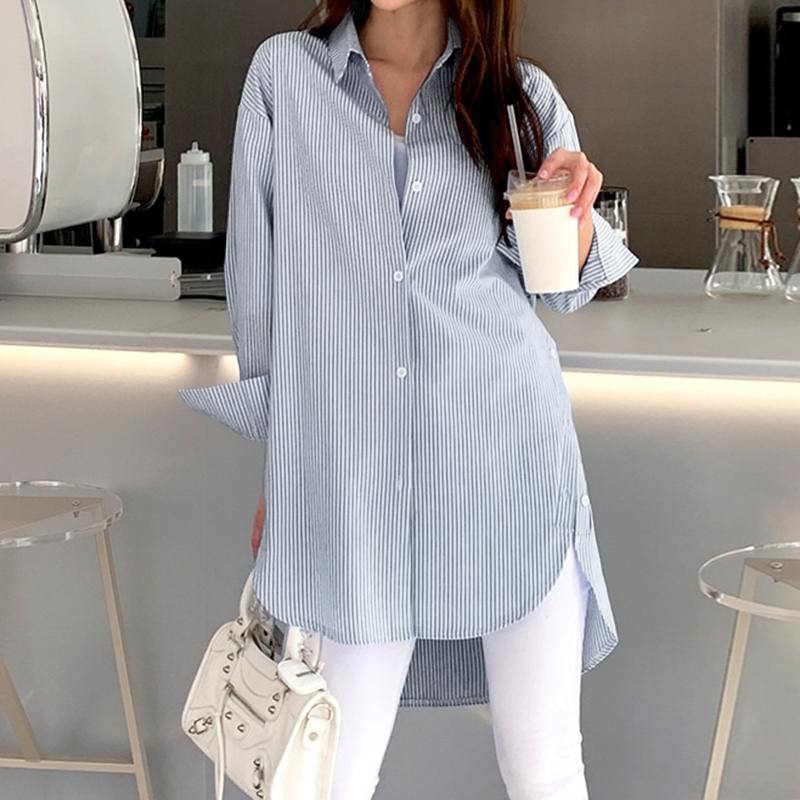 Chemise Listra Atemporal Manga Longa - Germânica