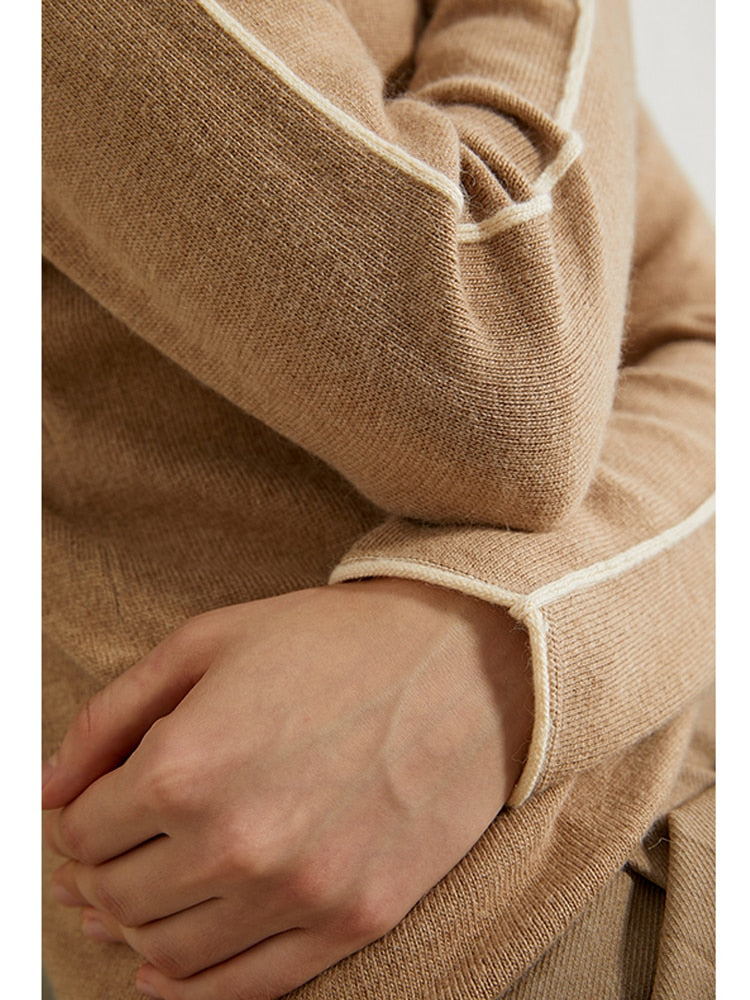 Sweater Tricô Feminina Minimal Frizo Gola Alta - Friza
