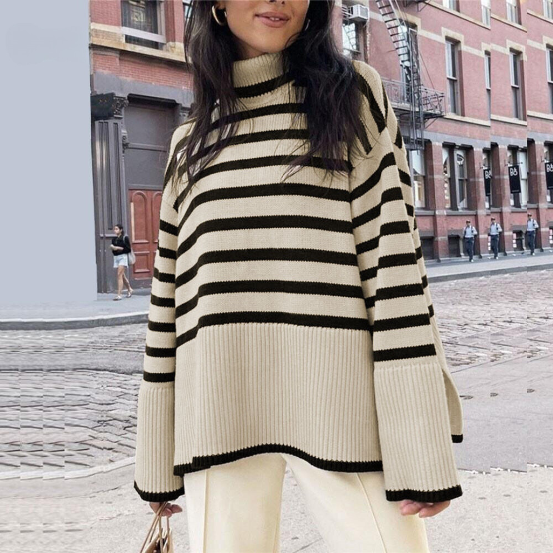 Tricot Sweater Engineer Stripes Modelagem Ampla - Bragança