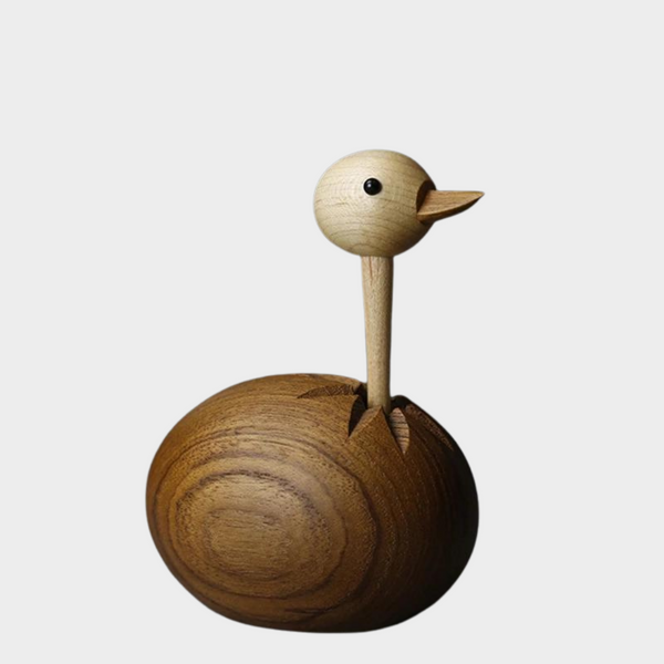 Escultura Madeira Nordic Egg - Bird