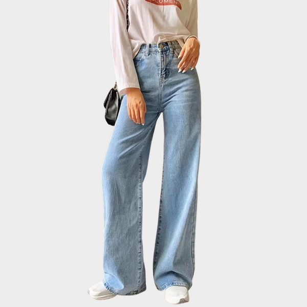 Calça Jeans Modelagem Cintura Alta Perna Ampla - SM 22/23
