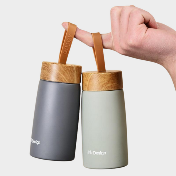 Mini Garrafa Térmica Hello Design em Aço Inox
