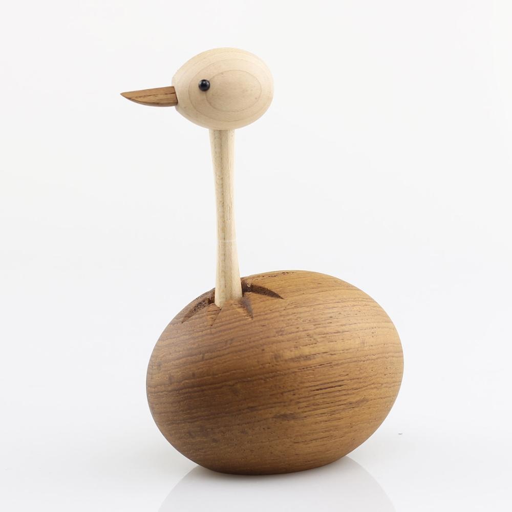 Escultura Madeira Nordic Egg - Bird