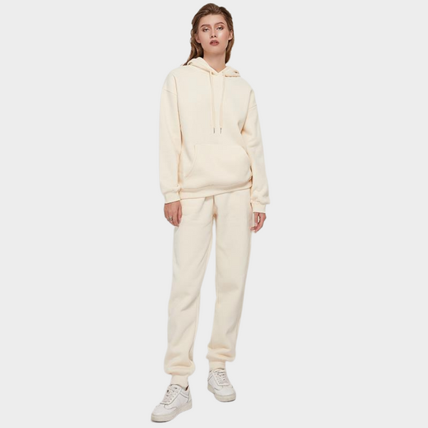 Moletom Conjunto Feminino Cor Sólida Algodão Conforto  - Doral